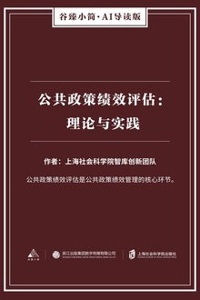 公共政策绩效评估:理论与实践